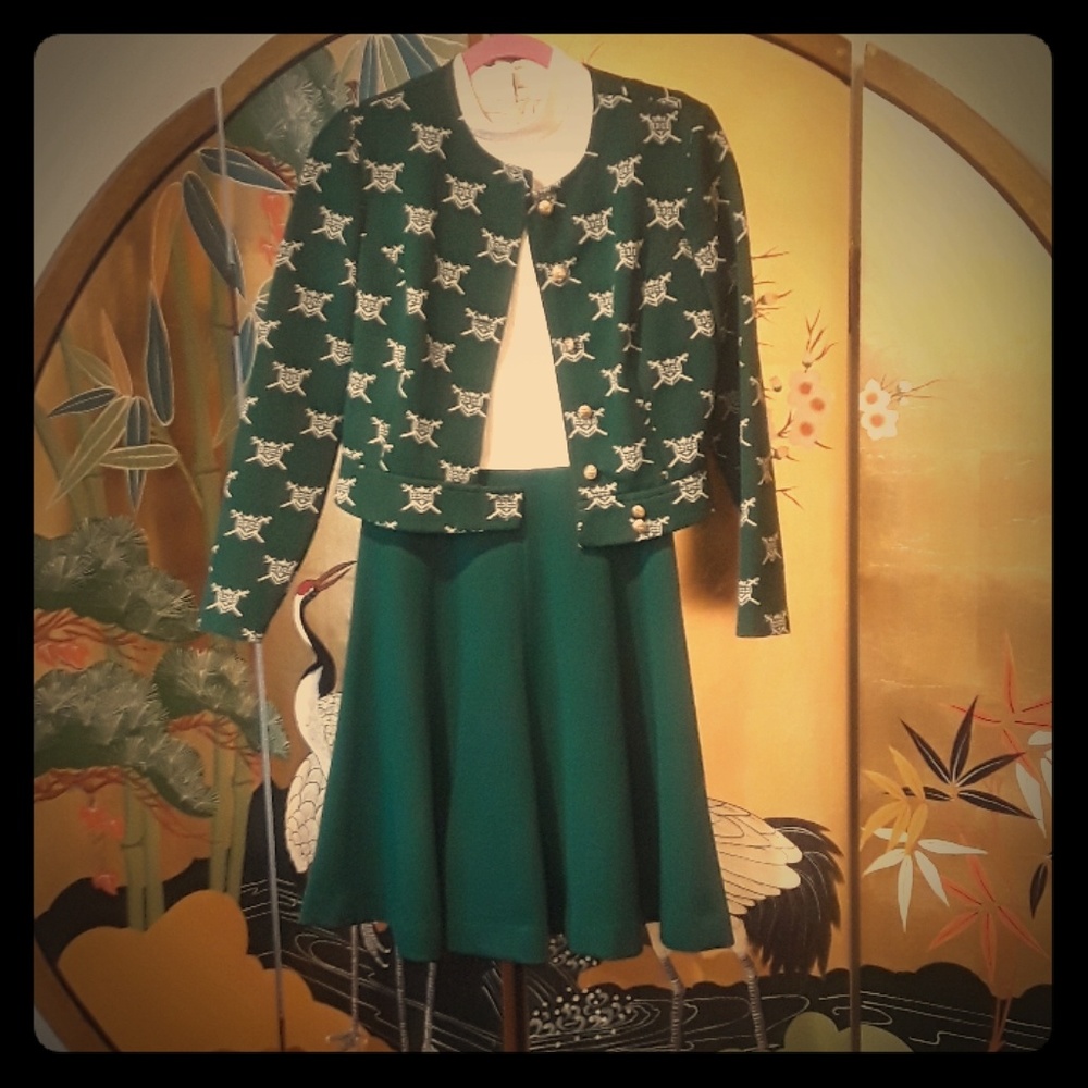 Vintage knee length dress and jacket